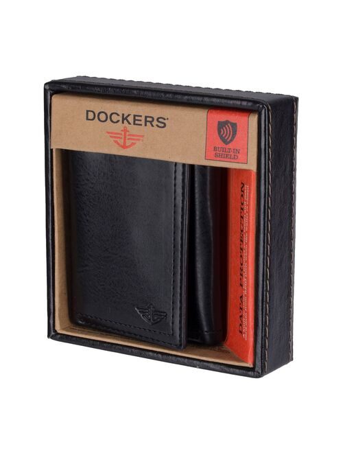 Men's Dockers® RFID-Blocking Trifold Wallet with Zipper Closure