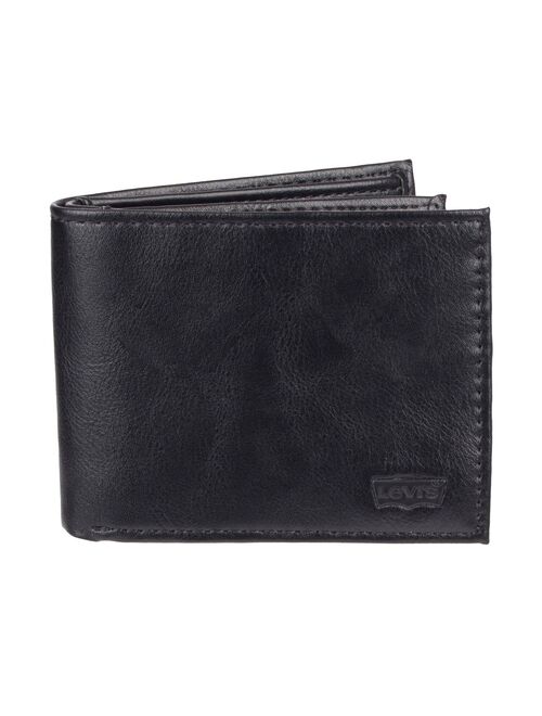 Men's Levi's® RFID-Blocking Extra-Capacity Black Slimfold Wallet