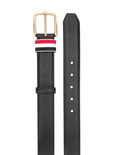 Thom Browne striped loop pebbled belt