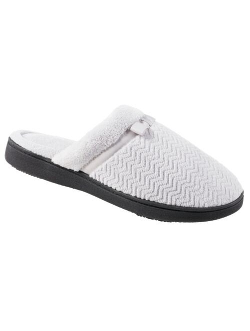 Isotoner Women's Chevron Microterry Clog Slippers, Online Only