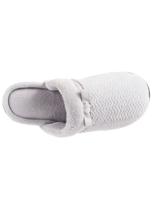 Isotoner Women's Chevron Microterry Clog Slippers, Online Only