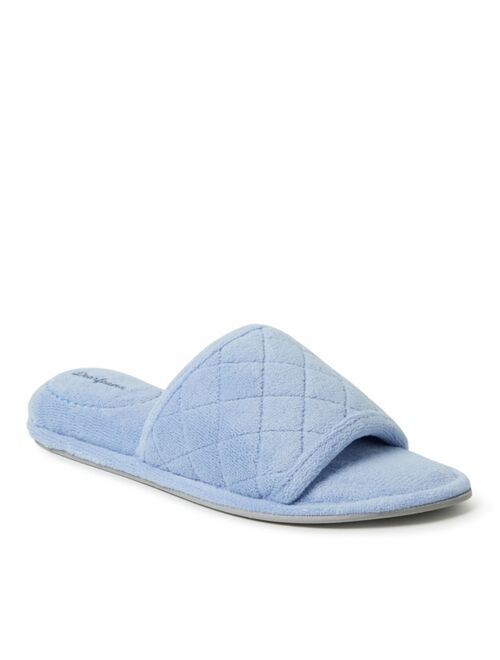 Dearfoams Women's Microfiber Terry Slide Slipper, Online Only