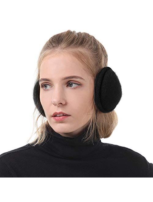 Durio Fuzzy Earmuffs Knit Earmuffs for Women Fur Womens Ear Muffs Warm Ear Warmers for Winter Women Fluffy Earmuffs