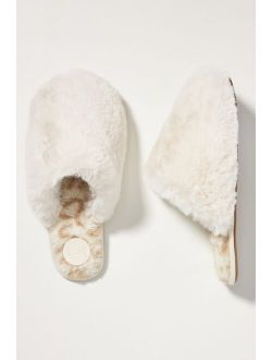 Colorblocked Faux Fur Slippers
