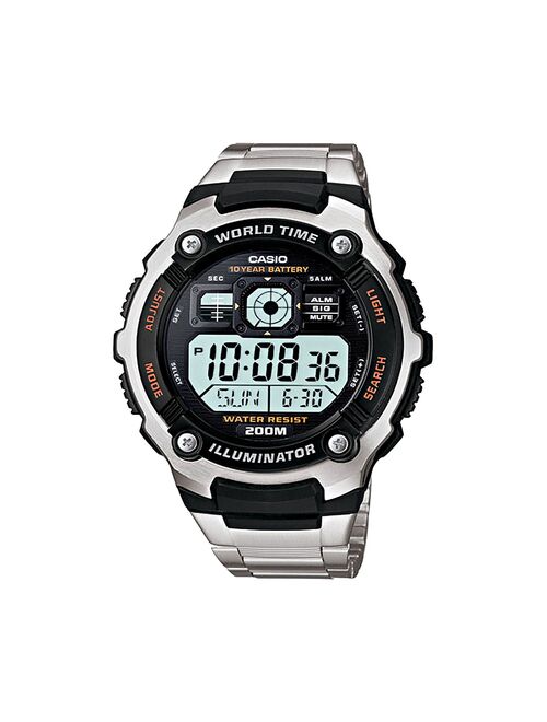 Casio Men's Illuminator Stainless Steel Digital Chronograph Watch - AE2000WD-1AV
