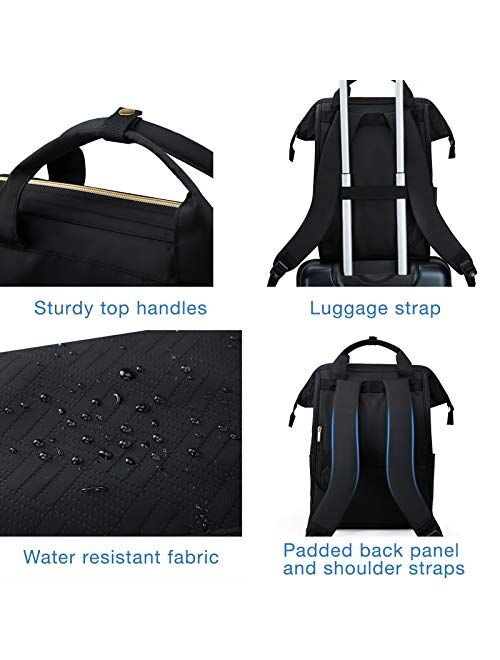Laptop Backpack for Women, BAGSMART Travel Backpacks 15.6 Inch Notebook Doctor Back pack (pink)