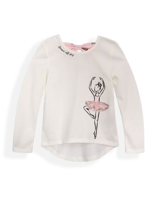 Epic Threads Toddler Girls Ballet Long Sleeve Bow Back Ballerina T-shirt