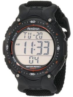 Sport Men's 408159BLK Chronograph Black Strap Digital Display Watch