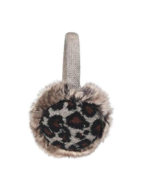 ZLYC Winter Faux Fur Adjustable Earmuffs Cute Knit Fuzzy Ear Muffs for Women Girls