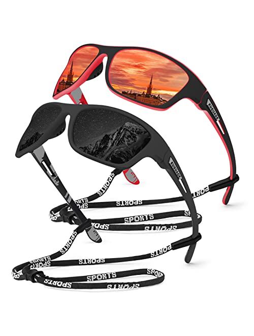 KUGUAOK Polarized Sports Sunglasses for Men Driving Cycling Fishing Sun Glasses 100% UV Protection Goggles 