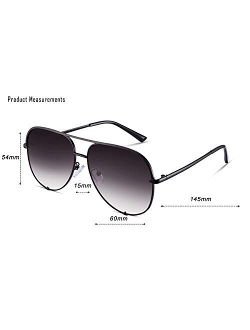 Eyerno Mirrored Aviator Sunglasses For Men Women Fashion Designer UV400 Sun Glasses