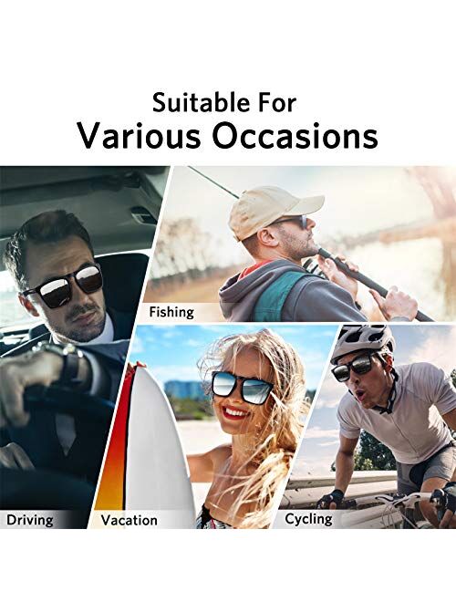 Polarized Sunglasses for Men & Women 100% UV400 Protection…