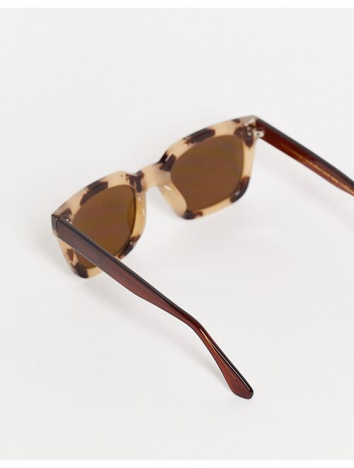 A.Kjaerbede Nancy unisex 70s square sunglasses in cream tort