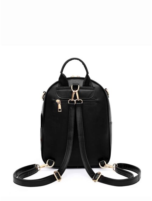 Shein Two Tone Curved Top Classic Backpack For Women