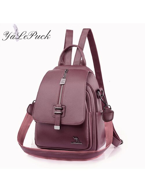 Women Backpack Designer high quality Leather Women Bag Fashion School Bags Multifunction Large Capacity Travel Backpacks mochila