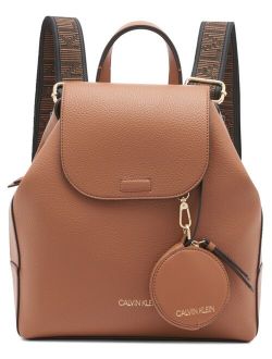 Millie Solid Synthetic Magnetic Snap Backpack For Women
