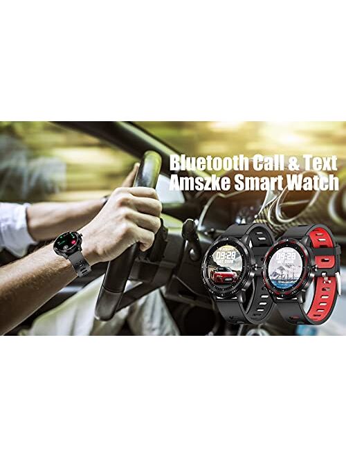Smart Watch (Bluetooth Answer/Make Call) for Men Women, 1.28'' Waterproof SmartWatch with Heart Rate/Blood Pressure/SpO2 Monitor Sport Running Fitness Round Watch for And
