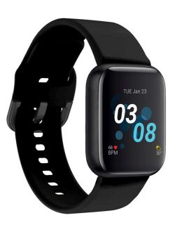Air 3 Unisex Touchscreen Smartwatch Fitness Tracker: Black Case with Black Strap 44mm