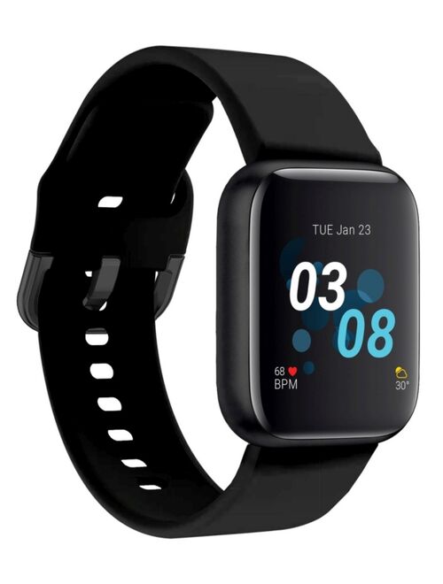 iTouch Air 3 Unisex Touchscreen Smartwatch Fitness Tracker: Black Case with Black Strap 44mm