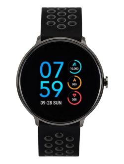 Men's Sport Black & Gray Silicone Strap Touchscreen Smart Watch 43.2mm