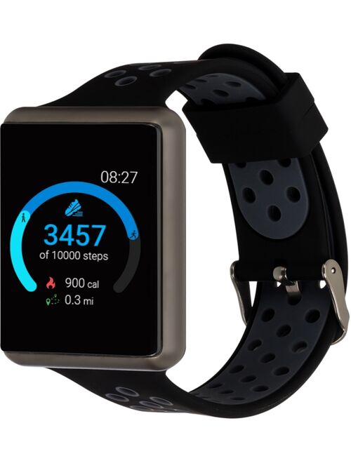 Buy iTouch Unisex Air Black & Grey Silicone Strap Touchscreen Smart