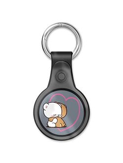 Cover Case Compatible With Airtags Tracker, Airtag Finder Milk Air Tags Mocha Location Pet Cat Dog Anti-loss Design Accessories With Keychain