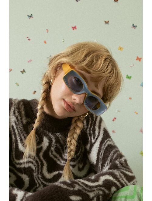 Urban Outfitters Kira Chunky Rectangle Sunglasses