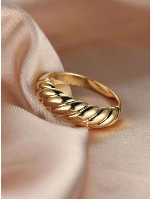 Shein 18K Gold Plated Twist Ring
