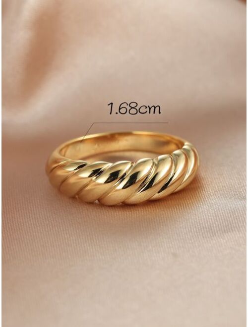 Shein 18K Gold Plated Twist Ring