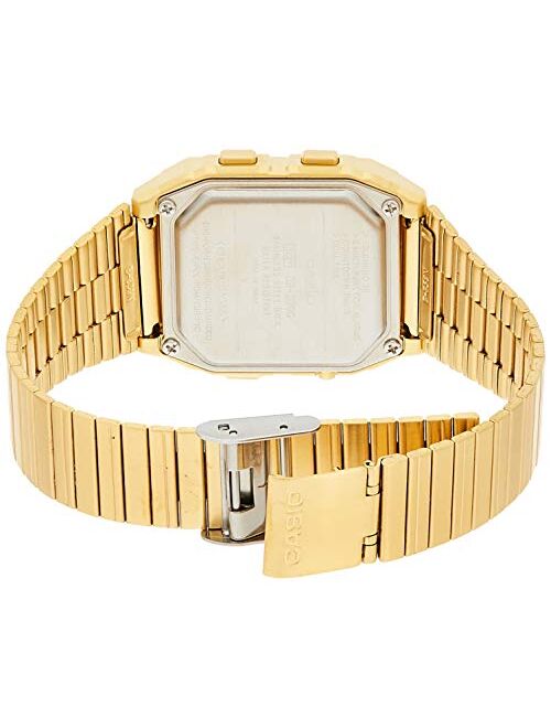 Casio Men's DB380G-1 Gold Gold Tone Stainles-Steel Quartz Watch with Digital Dial