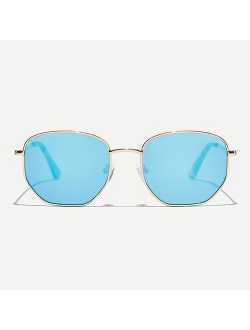 Geometric wire-frame sunglasses