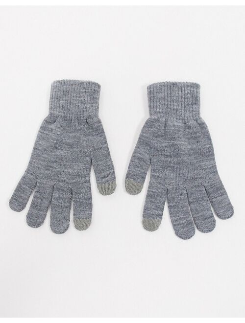 Glamorous gloves with touch screen in gray