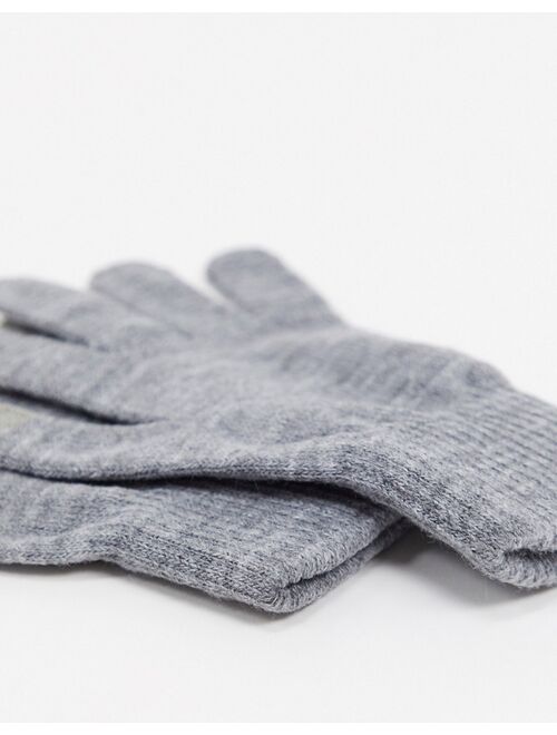 Glamorous gloves with touch screen in gray