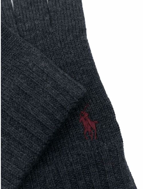 Polo Ralph Lauren Polo Pony-embroidered wool gloves