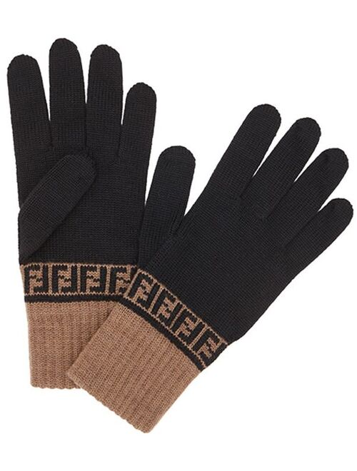 Fendi FF knit gloves