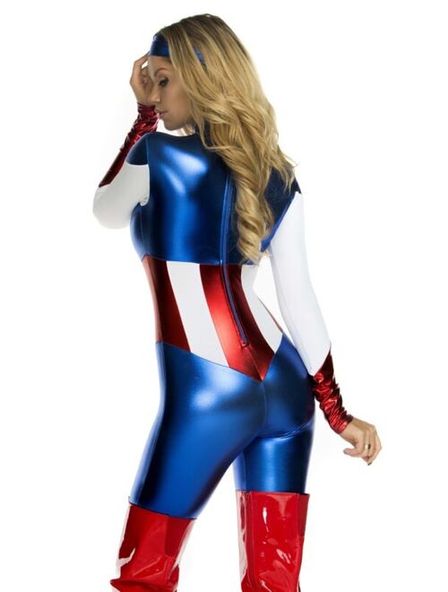 Women's Plus American Beauty Superhero Costume
