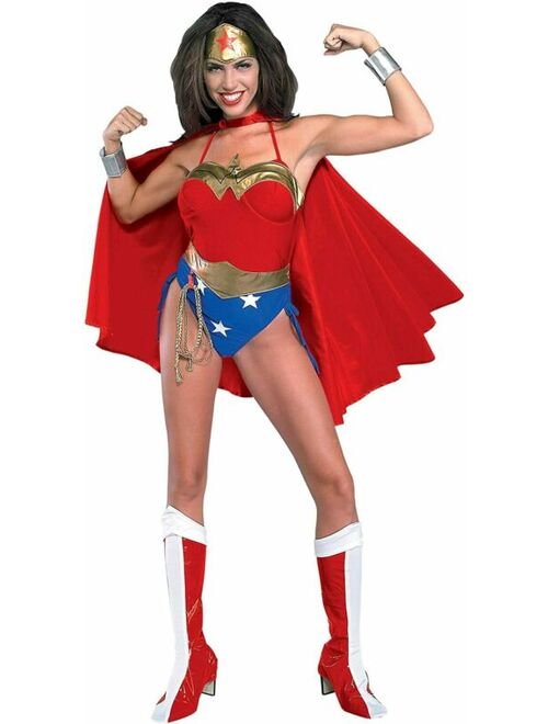 Wonder Woman Costume Justice League Classic 9Pc Rd/Wht/Bl Superhero Costume SM