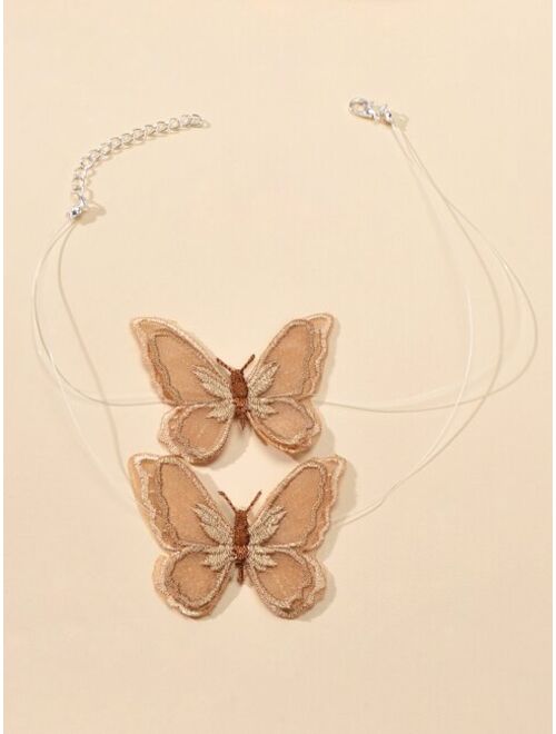 Shein Butterfly Decor Necklace