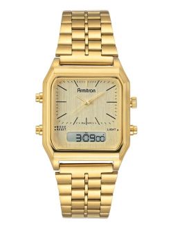 Men's Analog-Digital Gold-Tone Stainless Steel Bracelet Watch 32.5mm