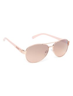 Rose Gold & Rose Aviator Sunglasses