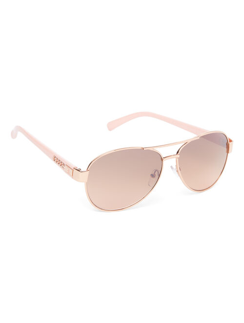 Jessica Simpson Rose Gold & Rose Aviator Sunglasses
