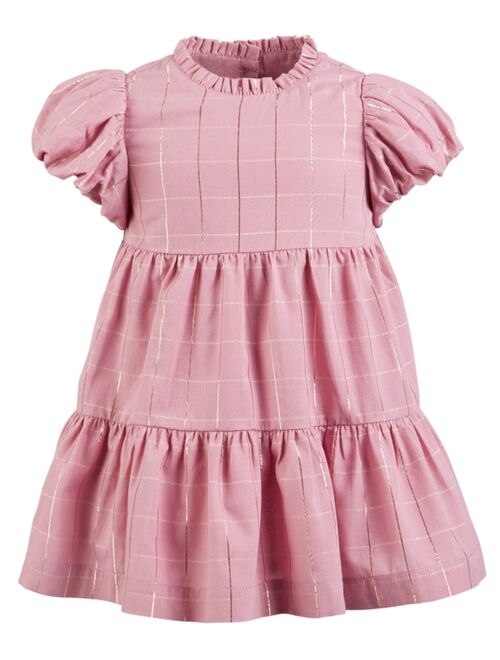 First Impressions Baby Girls Taffeta Lurex Dress, Created for Macy's