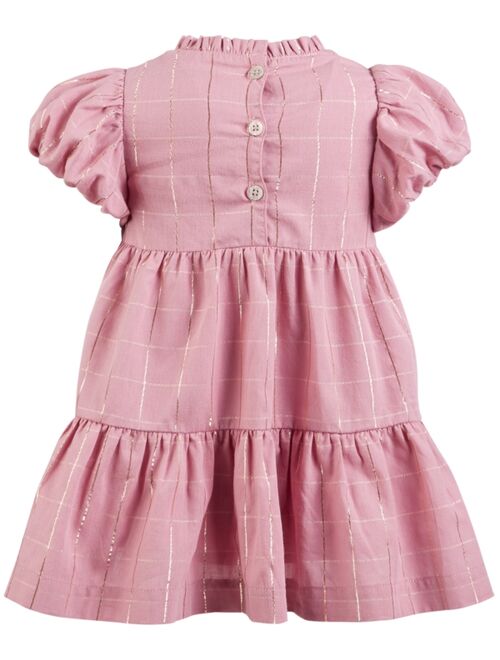 First Impressions Baby Girls Taffeta Lurex Dress, Created for Macy's