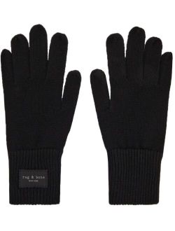 Black Wool Addison Gloves