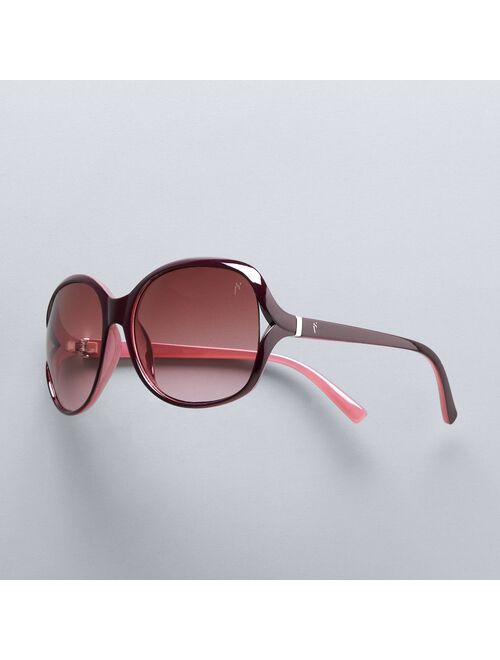 Women's Simply Vera Vera Wang 69mm Desert Large Square Sunglasses