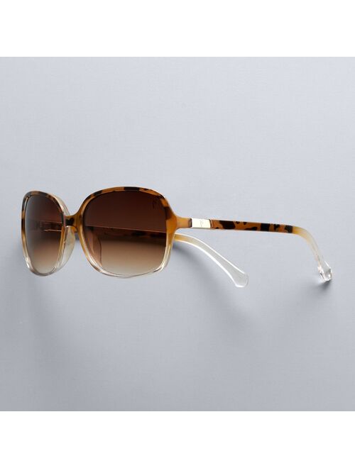 Women's Simply Vera Vera Wang 58mm Margot Rectangle Sunglasses
