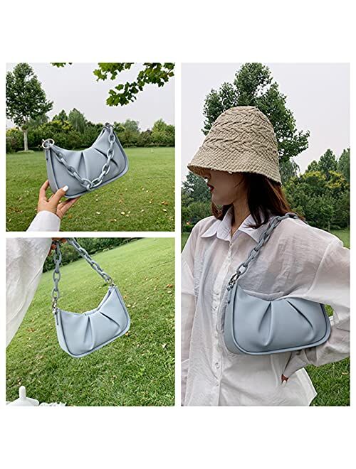 Shoulder Bag For Women Dumpling Bag Handbags Clutch Purse Pleated Purses Multipurpose Crossbody Hobo Handbag…