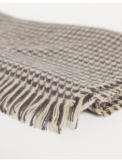 Asos Design woven scarf in houndstooth check