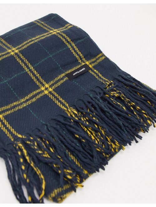 Jack & Jones woven scarf in navy