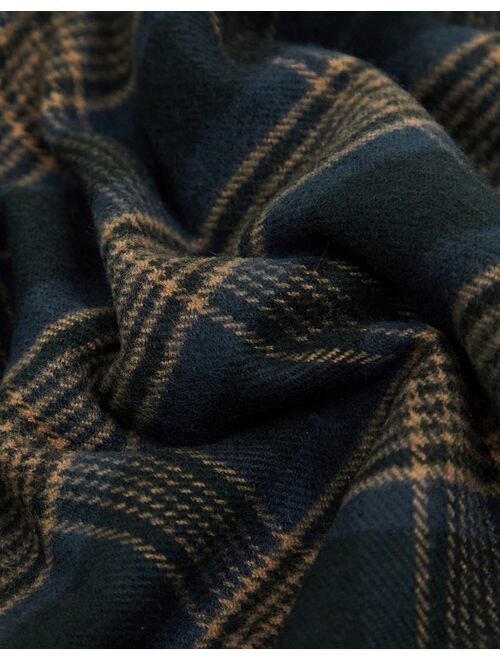 Asos Design woven scarf in navy plaid